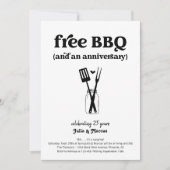 Free GRILLEN Funny Anniversary Party Einladung (Vorderseite)