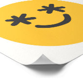 Free hand happy emoji seamless pattern. Positive e Poster (Ecke)