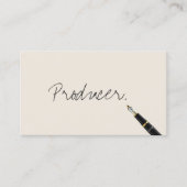 Free Handwriting Script Producer Business Card Visitenkarte (Vorderseite)