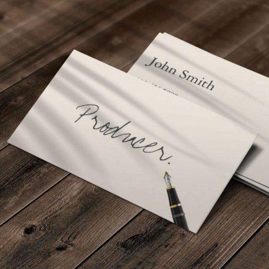 Free Handwriting Script Producer Business Card Visitenkarte