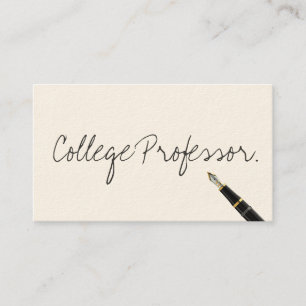 Free Handwriting Script Professor Business Card Visitenkarte