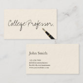 Free Handwriting Script Professor Business Card Visitenkarte (Vorne/Hinten)