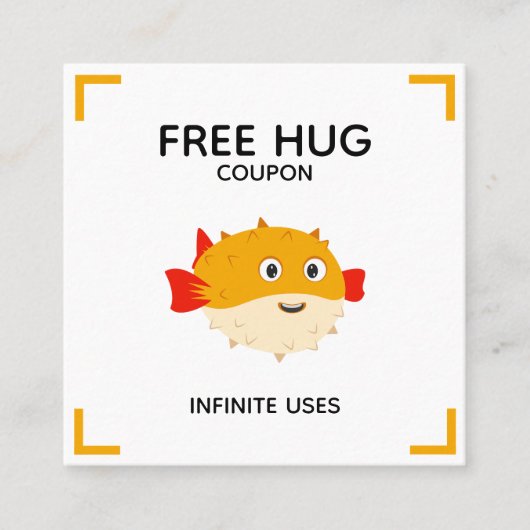 Free hug coupon with Puffy the pufferfish (Vorderseite)