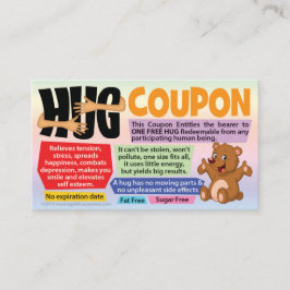 Free Hug Coupons - Gift for Wife, Husband, Kids Telefonnummerkarte