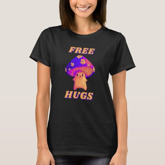 Free Hug Mushroom Rave T-Shirt (Vorderseite)