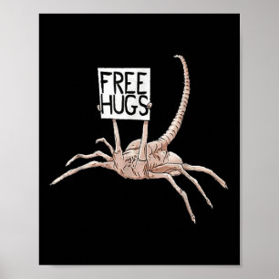 Free Hugs Alien Vintag Design for Men Women Girl Poster