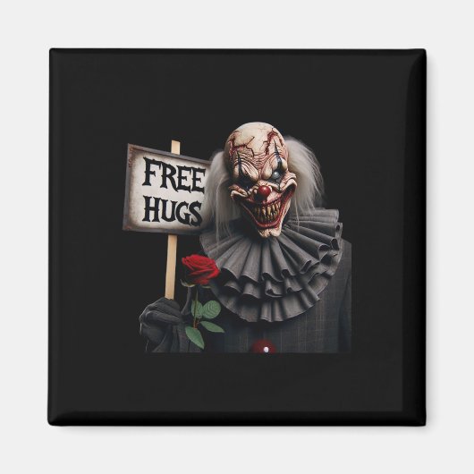 Free Hugs Beängstigend Clown Valentine Halloween H Magnet (Vorne)
