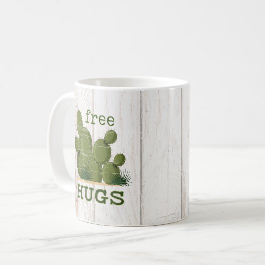 Free Hugs Cactus Kaffeetasse (Vorderseite Links)