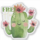 Free Hugs Cactus - Niedliche Pflanze Aufkleber (Vorderseite)