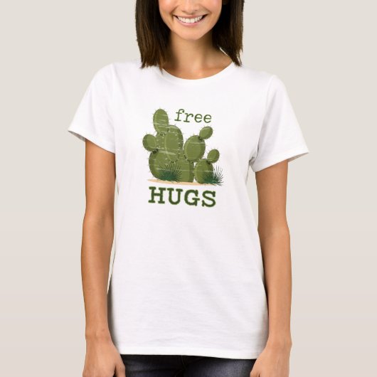 Free Hugs Cactus T-Shirt (Vorderseite)