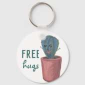FREE HUGS CRAZY CACTUS LADY SCHLÜSSELANHÄNGER (Vorderseite)