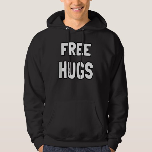 Free Hugs Funny Niedlich Optimist umarmt Männer Hoodie (Vorderseite)