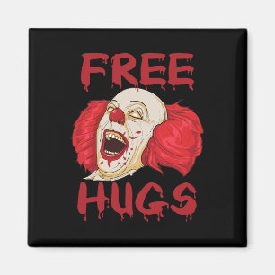 Free Hugs Halloween Evil Killer Beängstigend Clown Magnet