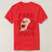 Free Hugs Halloween Evil Killer Scary Clown Horror T-Shirt (Design vorne)