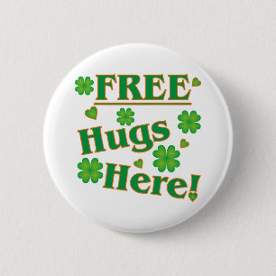 Free Hugs Here! Button