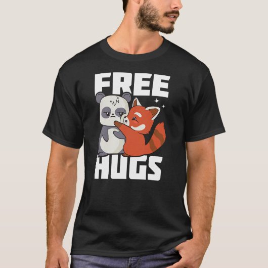 Free Hugs I Panda I Kids I Red Panda T-Shirt (Vorderseite)