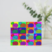 Free Hugs Igel Farbenfrohe Pop Postkarte (Stehend Vorderseite)