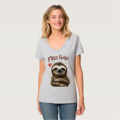 Free Hugs Niedlich Sloth T-Shirt (Vorderseite Vollansicht)