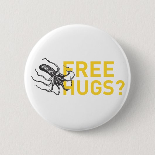 Free hugs octopus button (Vorderseite)