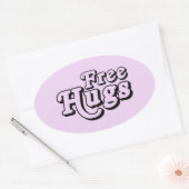 FREE HUGS OVALER AUFKLEBER (Umschlag)