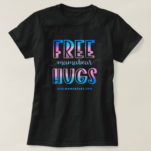 Free Hugs Pink und Blue T Shirt (Design vorne)