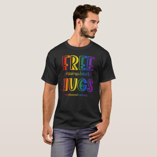 Free Hugs Rainbow T - Shirt (Vorne ganz)