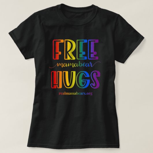 Free Hugs Rainbow T - Shirt (Design vorne)