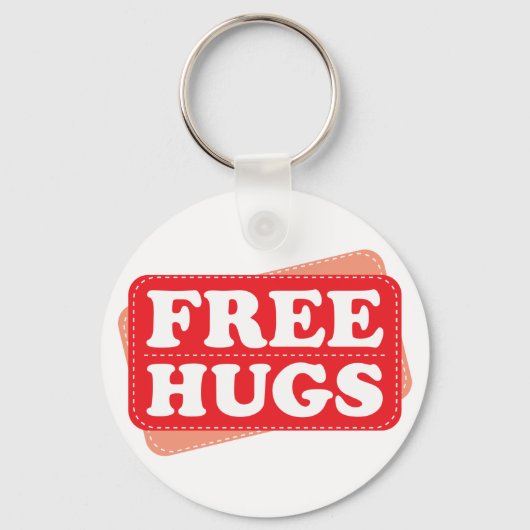 Free Hugs - Rot Schlüsselanhänger (Vorderseite)