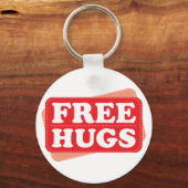 Free Hugs - Rot Schlüsselanhänger (Vorderseite)