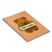 Free Hugs Teddy-Notebooks Notizblock (Rechte Seite)
