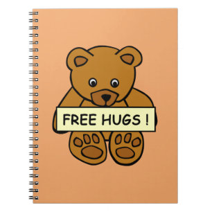 Free Hugs Teddy-Notebooks Notizblock