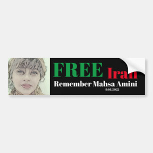FREE IRAN ERINNERN Mahsa Amini Autoaufkleber
