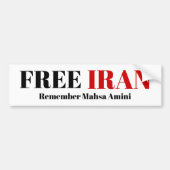 FREE IRAN ERINNERN Mahsa Amini Autoaufkleber (Vorne)