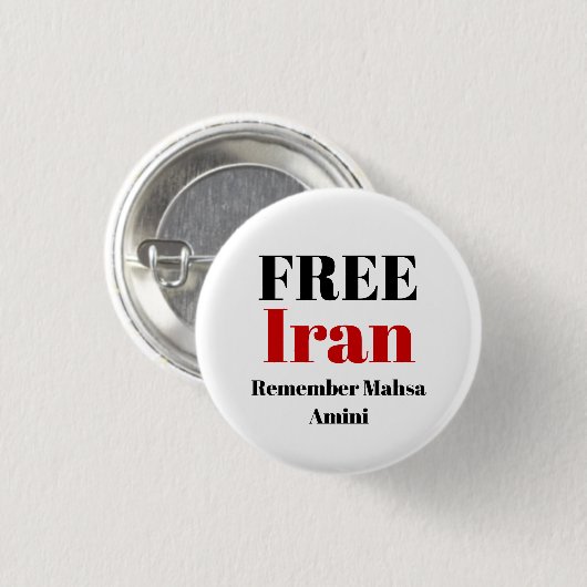 FREE IRAN ERINNERN Mahsa Amini Button (Vorne & Hinten)