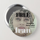 FREE IRAN ERINNERN Mahsa Amini Button (Vorne & Hinten)
