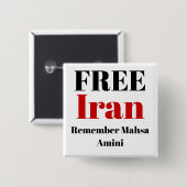 FREE IRAN ERINNERN Mahsa Amini Button (Vorne & Hinten)