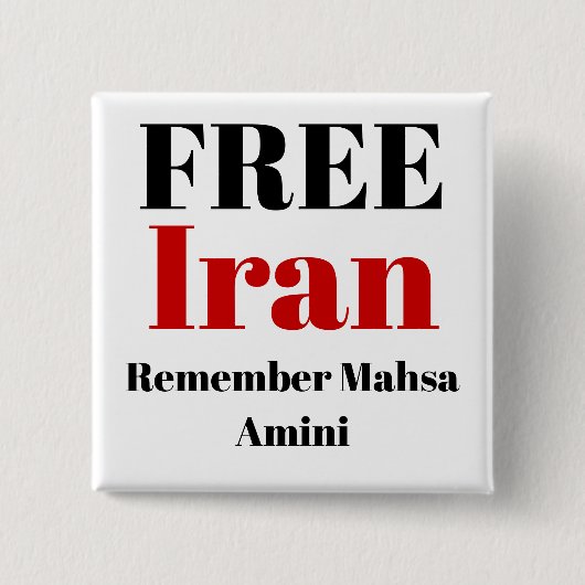 FREE IRAN ERINNERN Mahsa Amini Button (Vorderseite)