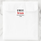 FREE IRAN ERINNERN Mahsa Amini Runder Aufkleber (Tasche)
