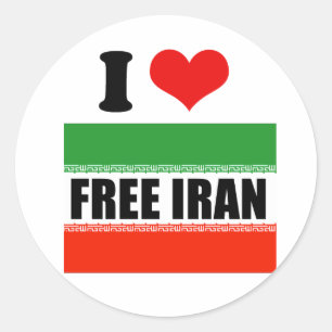 FREE IRAN RUNDER AUFKLEBER