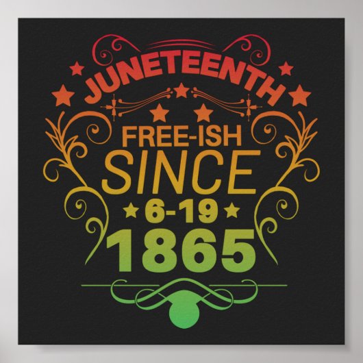 Free-ish Since 1865 Juneteenth Freedom Poster (Vorne)