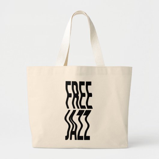 Free Jazz typography bold logo  Jumbo Stoffbeutel (Vorne)