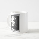 Free Julian Assange wikileaks Kaffeetasse (Vorderseite Links)