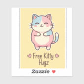 Free Kitty Hugz – Cute Kawaii Cat Vinyl Sticker (Blatt)