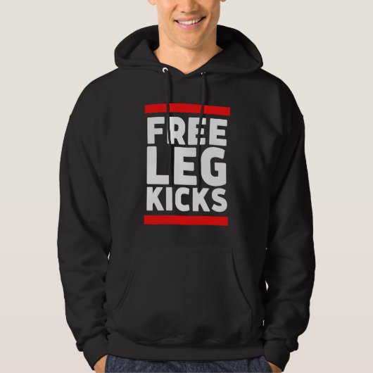 Free Leg Kicks MMA Jiu Jitsu and Judo Fighter Hoodie (Vorderseite)