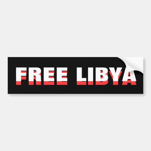FREE LIBYA AUTOAUFKLEBER (Vorne)