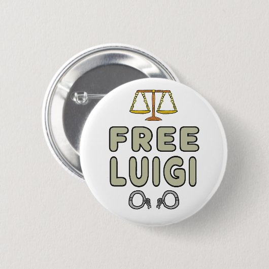 Free Luigi Button (Vorne & Hinten)