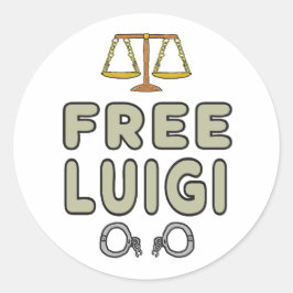 Free Luigi Runder Aufkleber