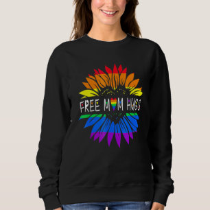 Free Mama Hugs Gay Pride Lgbt Daisy Rainbow Blume Sweatshirt