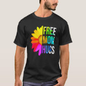 Free Mama Hugs Gay Pride Lgbt Daisy Rainbow Blume T-Shirt (Vorderseite)