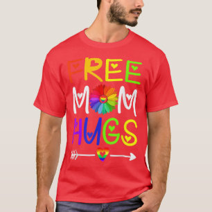 Free Mama Hugs LGBT Gay Pride Sonnenblumen Regenbo T-Shirt
